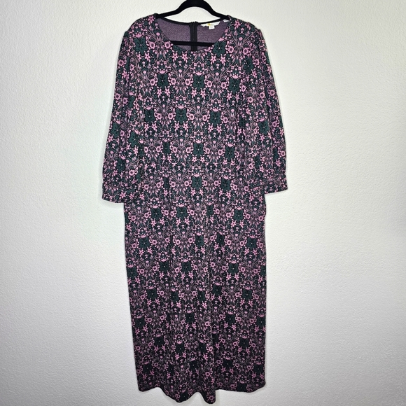 wild flower maxi dress Wild Flower Pattern Open Maxi Dress M